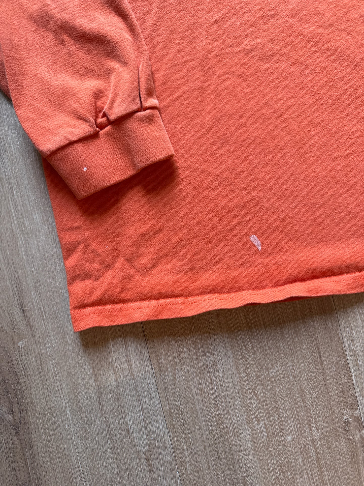 Vintage Nike Orange Neck Logo Long Sleeve