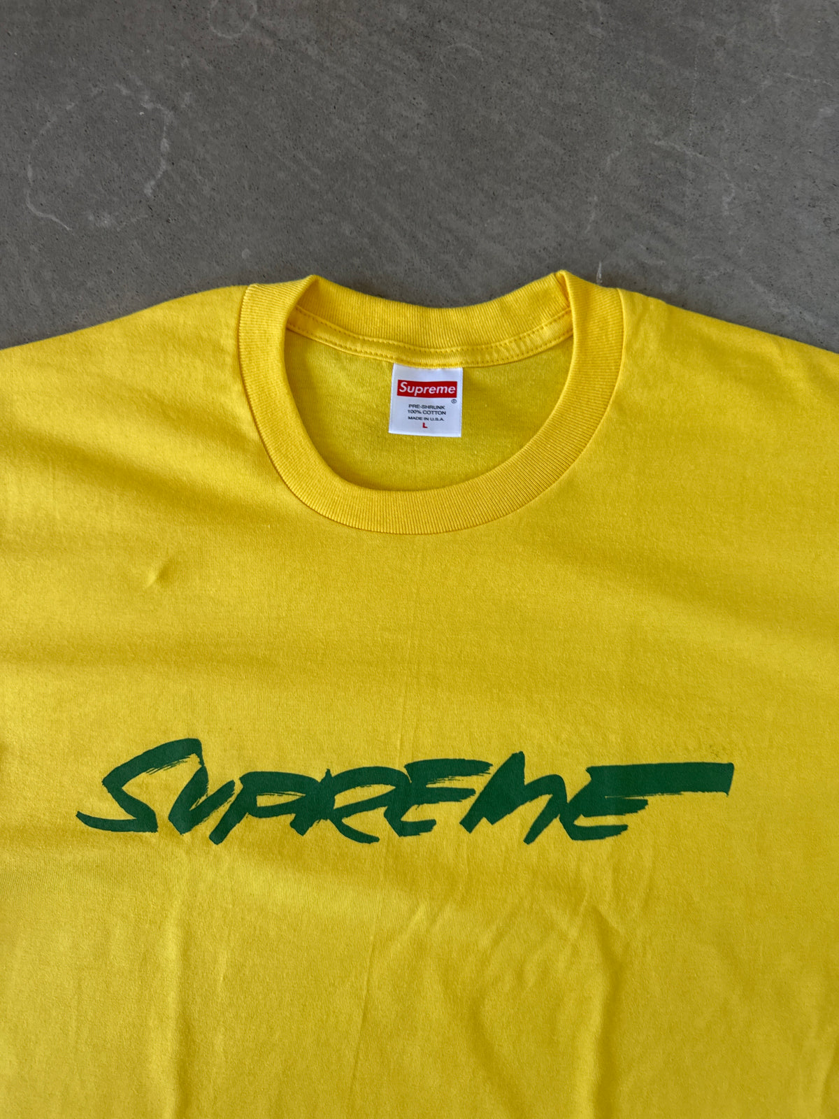 Supreme Futura Logo Yellow Tee (FW20)
