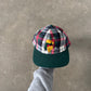 Vintage 90s Mickey Mouse Plaid Leather Strap-back Hat