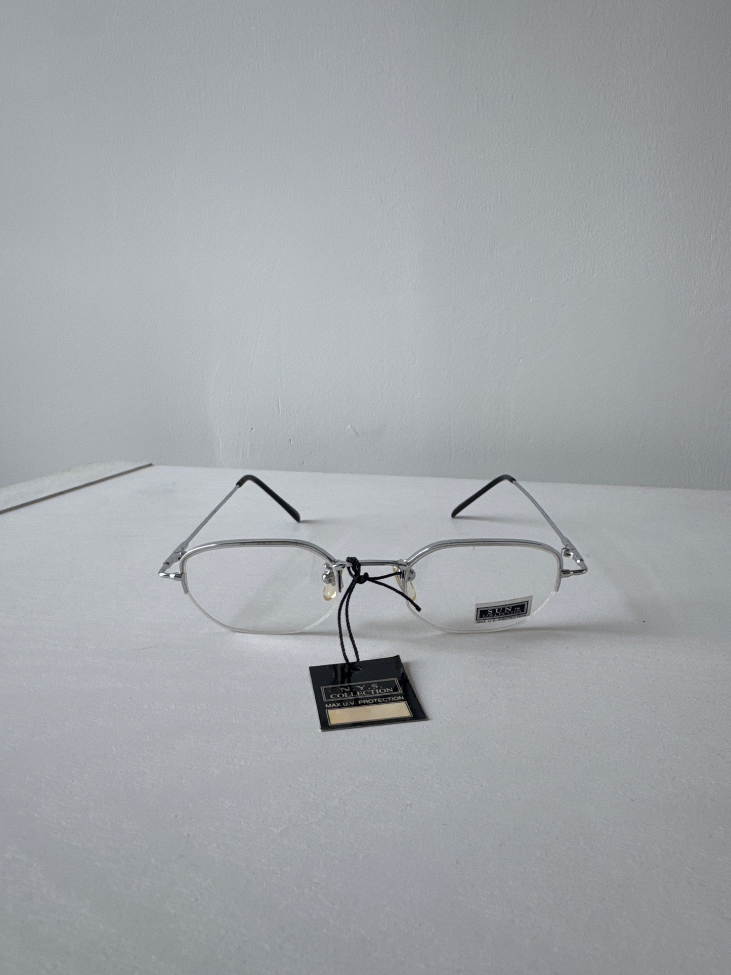 Vintage 90s Sun Ban Half Rim Metal Cheetah Glasses