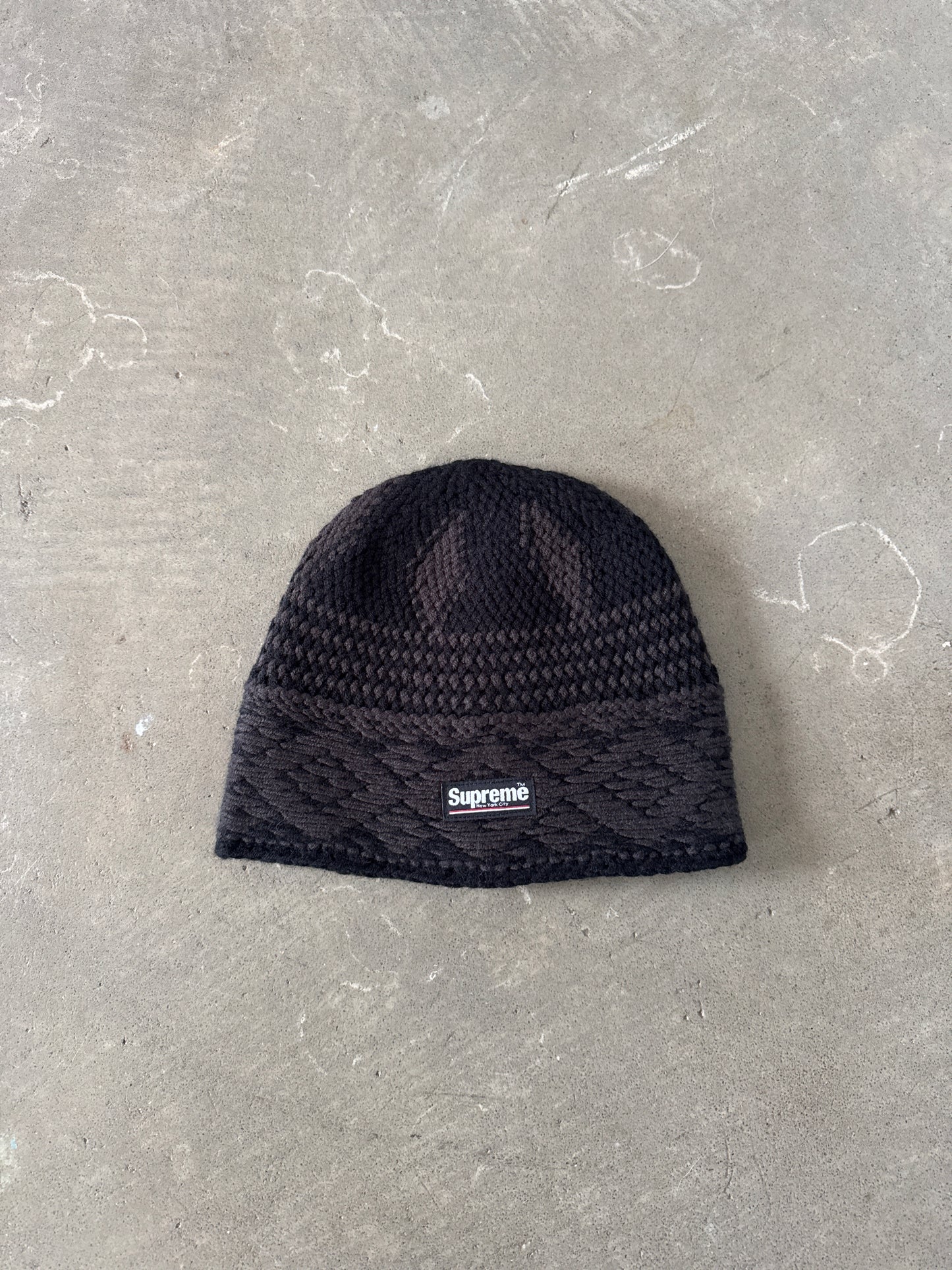 Supreme Diamond Black Beanie (FW25)