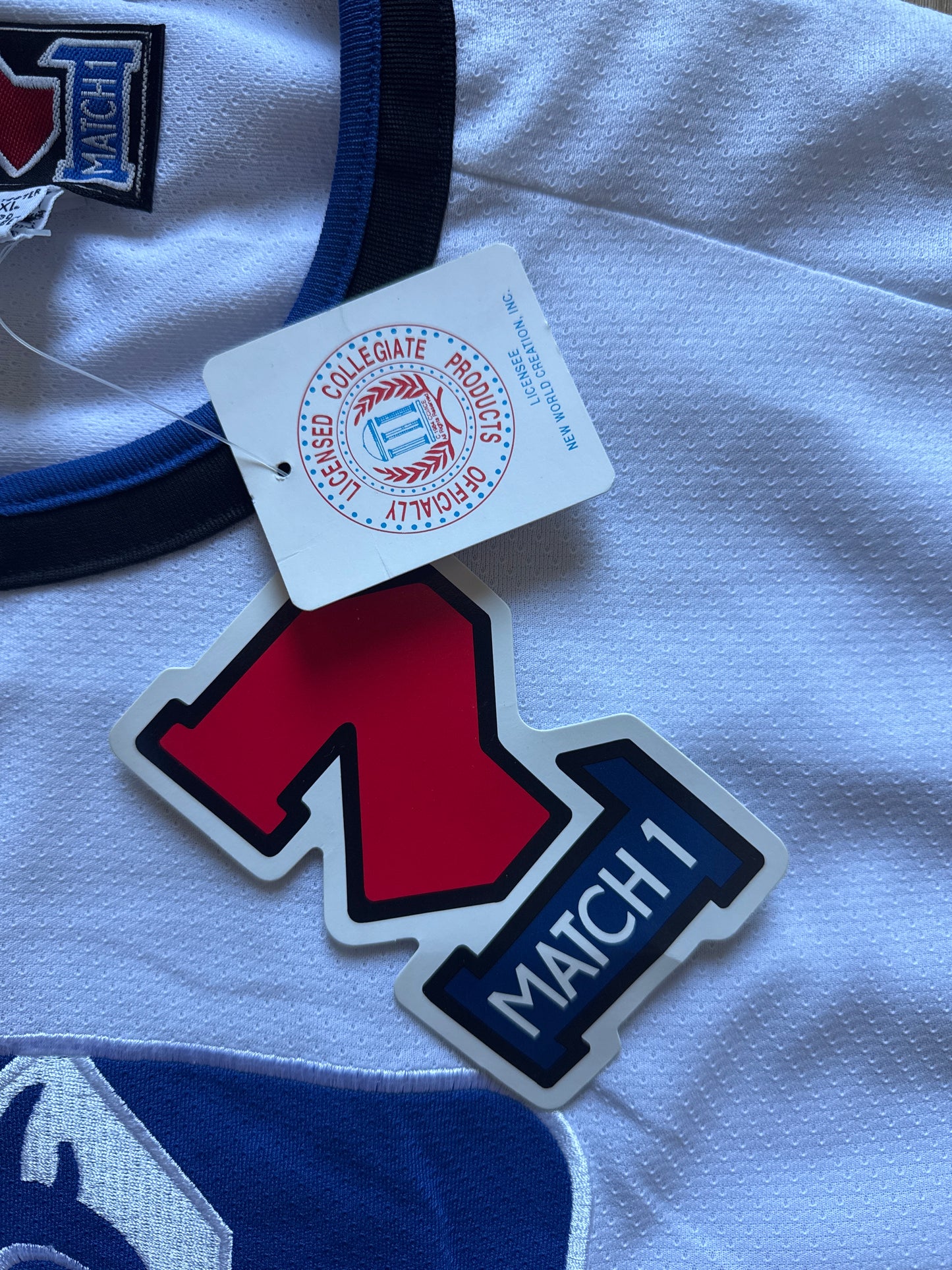 Vintage 90s Match 1 Collegiate Sportswear Duke University Blue Devils Hockey Jersey