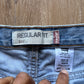 Levi’s 505 Regular Fit Distressed Light Washed Blue Denim Jeans
