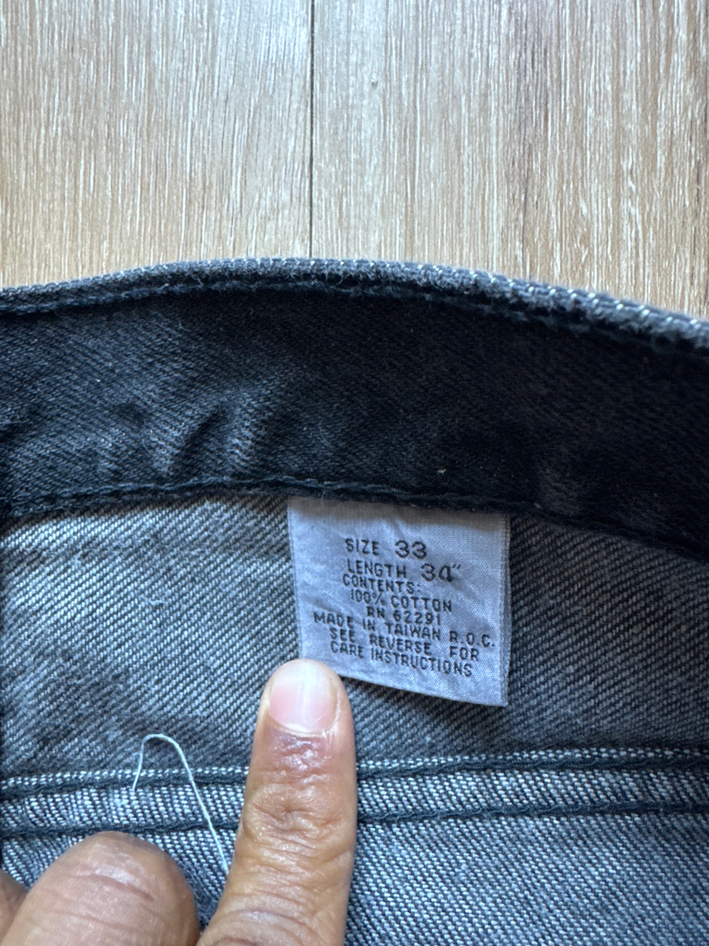 Vintage Slick Work In Progress Embroidered Patchwork Faded Black Denim Jeans