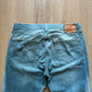 Y2K Levi’s 501 Straight Leg Button-Fly Sunfaded Blue Denim Jeans