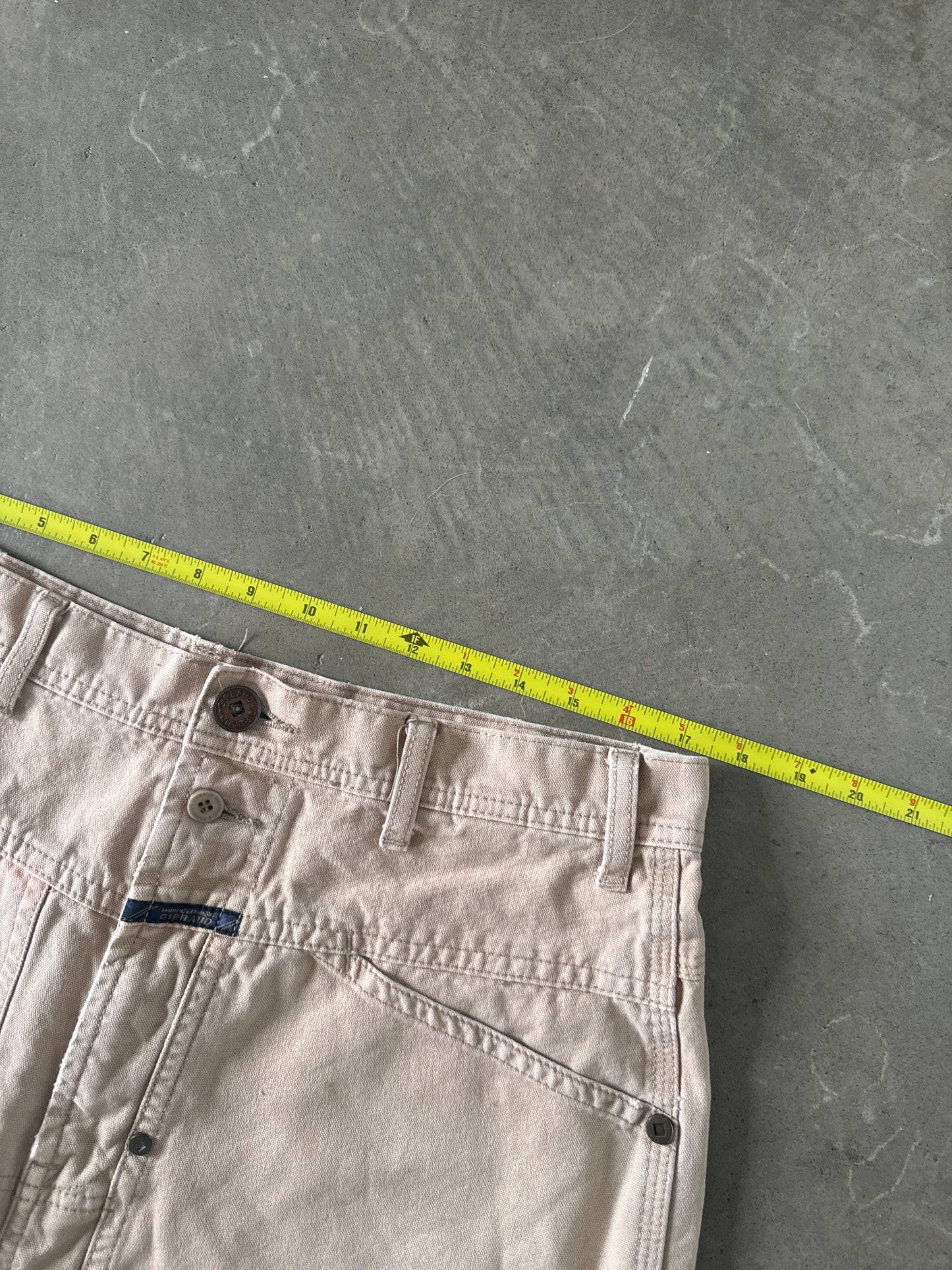 Vintage Marithe Francois Girbuad Light Tan Baggy Long Shorts