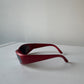 Vintage 90s Catfish Oval Red Sunglasses