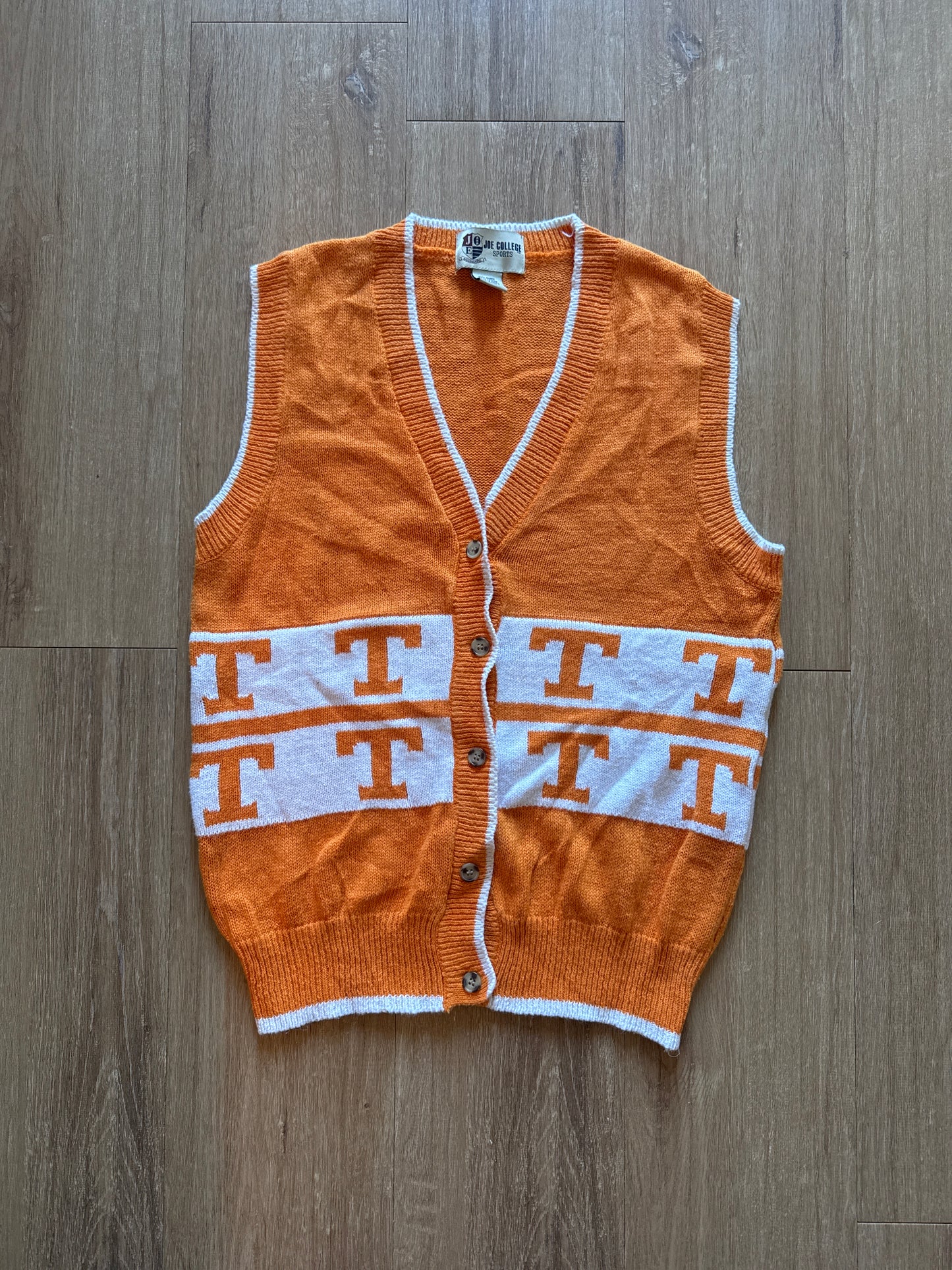 Vintage Joe College Sport University Of Tennessee Volunteers Sweater Vest