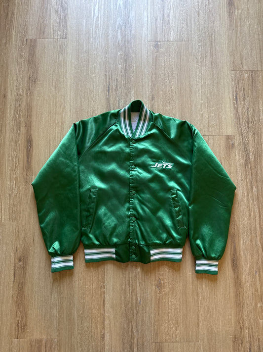 Vintage 80s New York Jets Satin Jacket