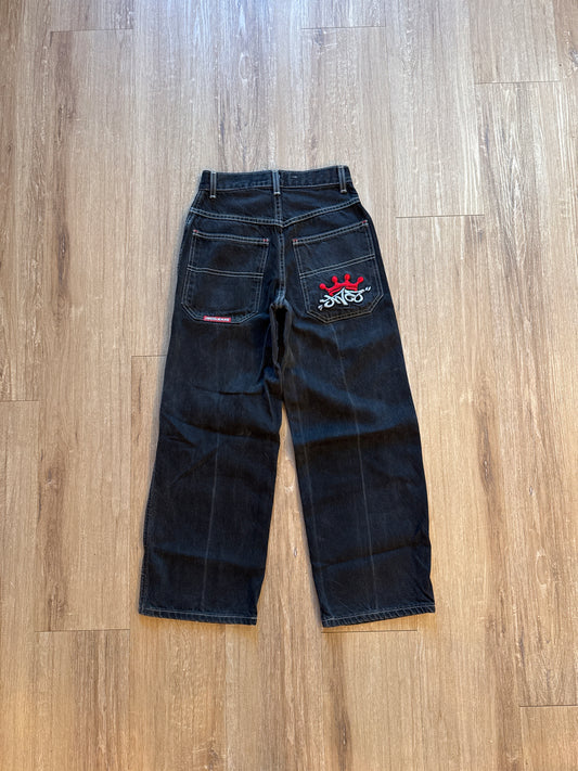Youth Y2K Jnco Red Crown Denim Jeans