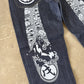 Evisu Gray Dog Japanese Art Selvedge Denim Jeans