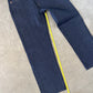 Evisu Embroidered Japanese Grey Dog Art Salvage Denim Jeans