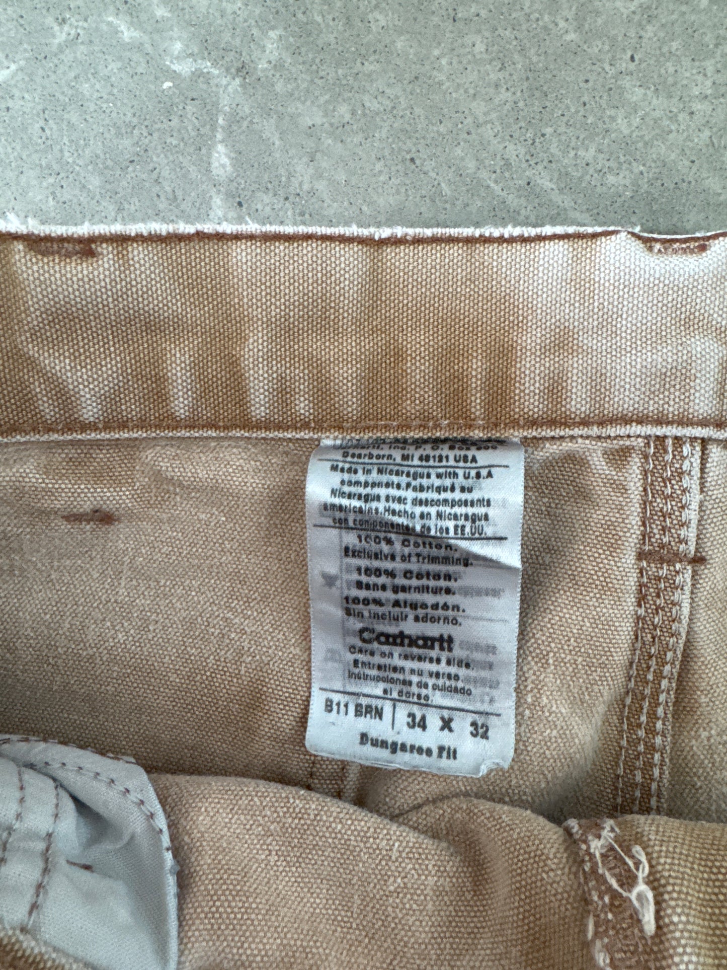 Vintage Carhartt Distressed Tan Carpenter Pants