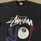 Vintage 90s Stussy Yo! 8 Ball Tee