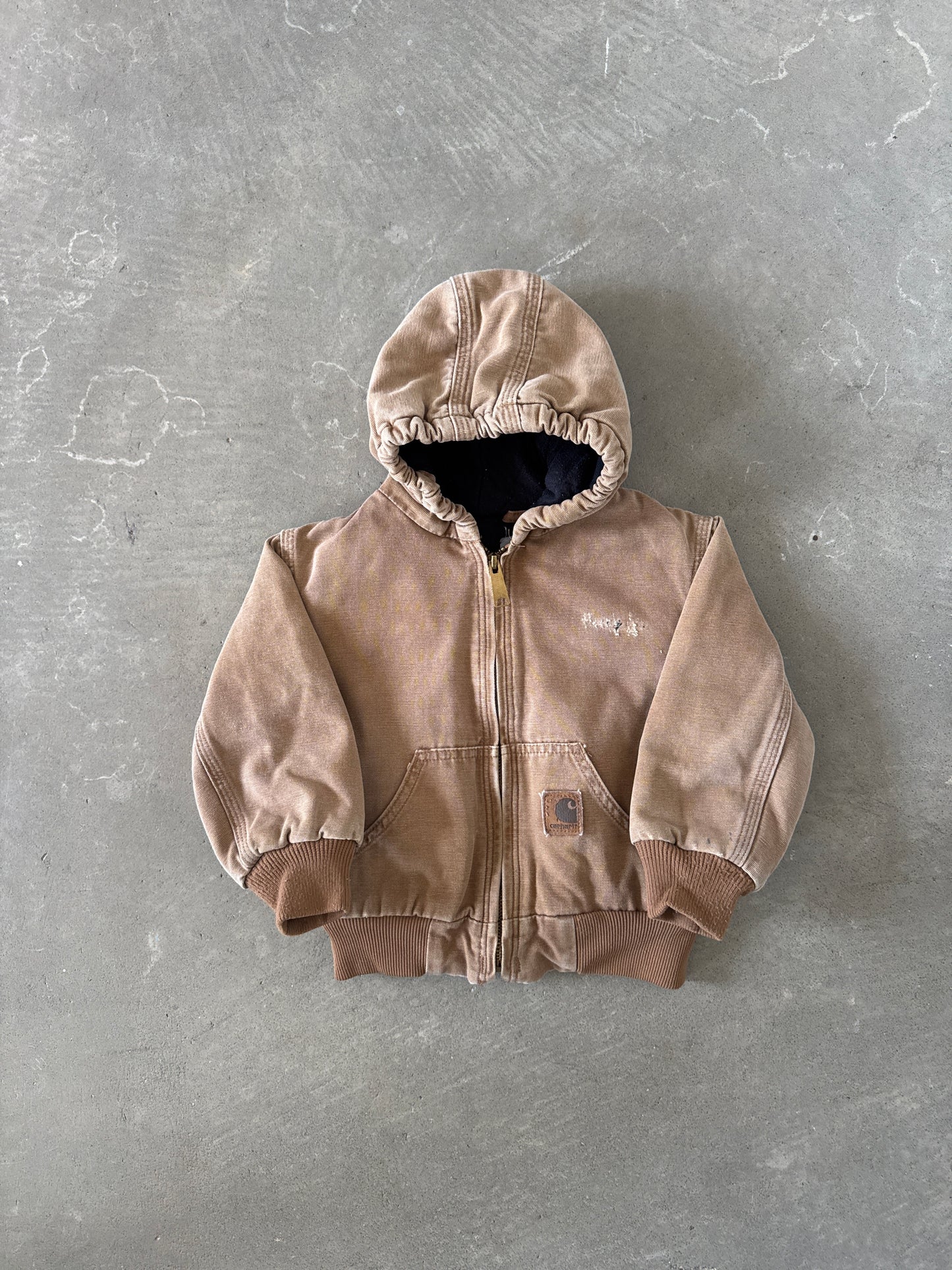 Vintage Carhartt Toddler Active Hooded Zip Up Work Jacket