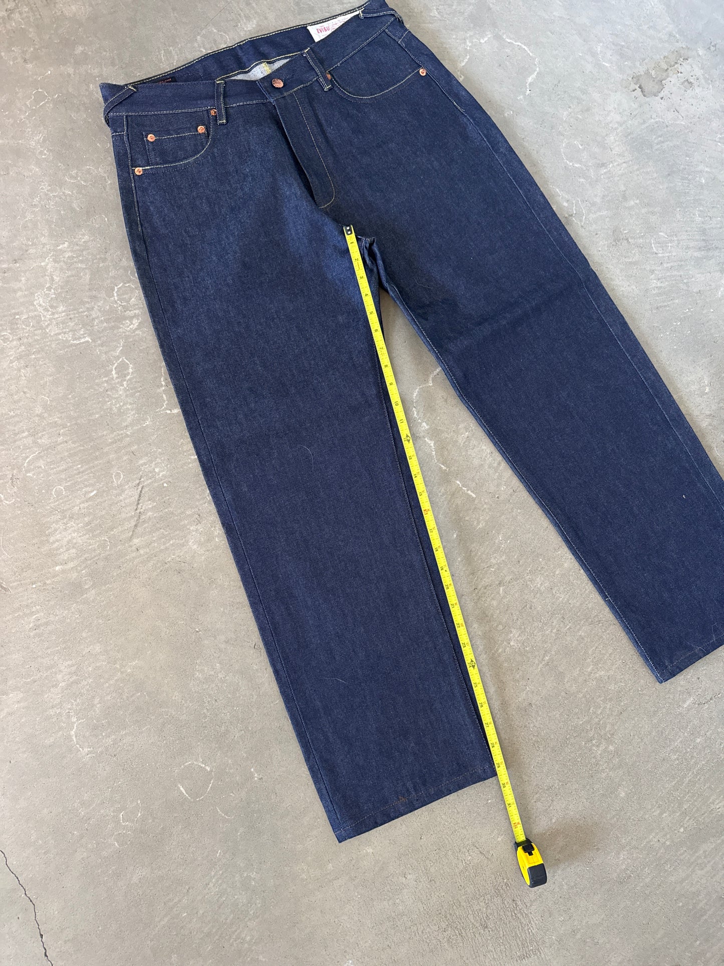 Evisu Embroidered Japanese Wave Art Salvage Denim Jeans