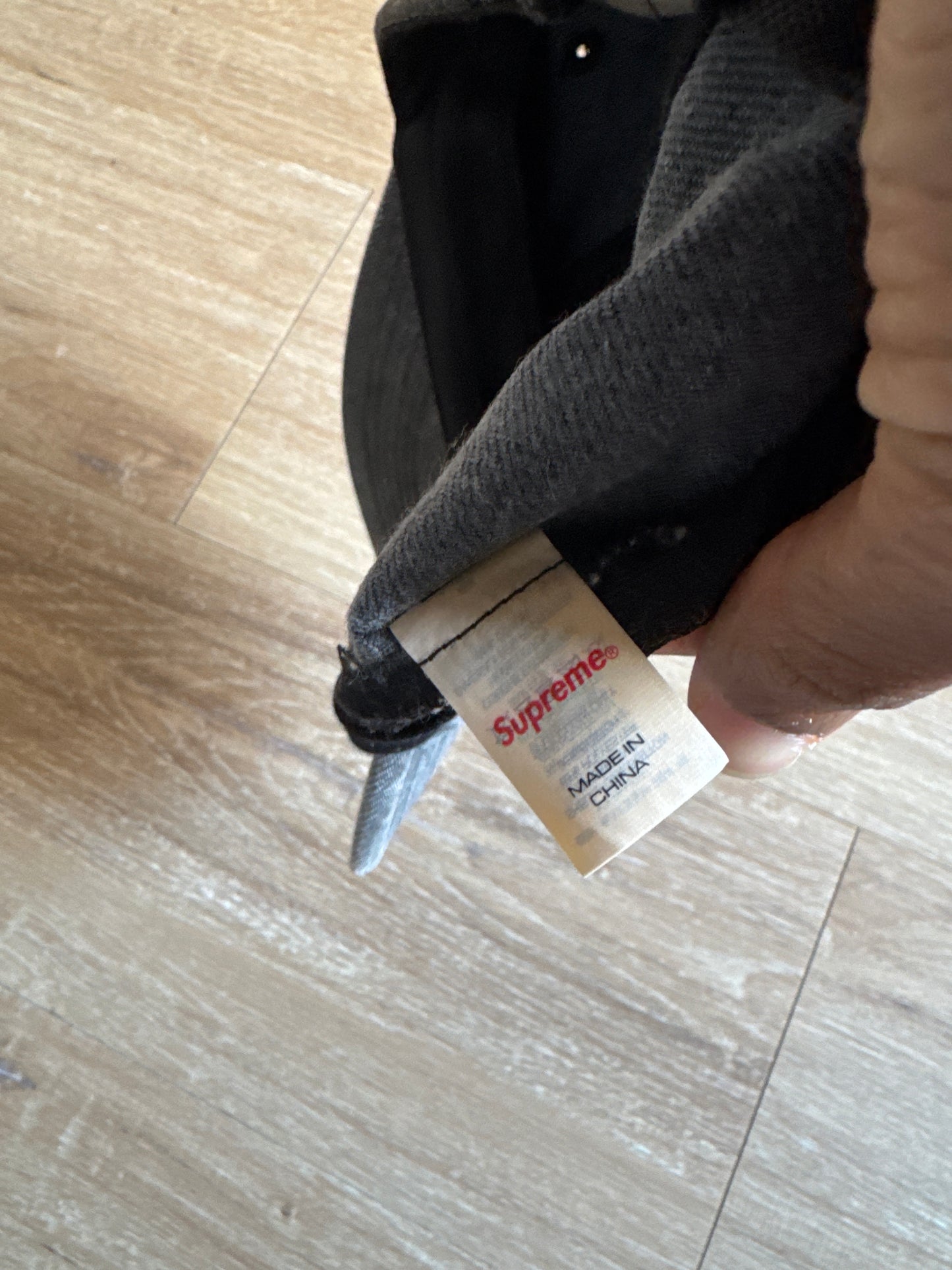 Supreme Denim Camp Cap Washed Black Hat