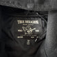 True Religion Black Patch Logo Wool Blend Bomber Jacket