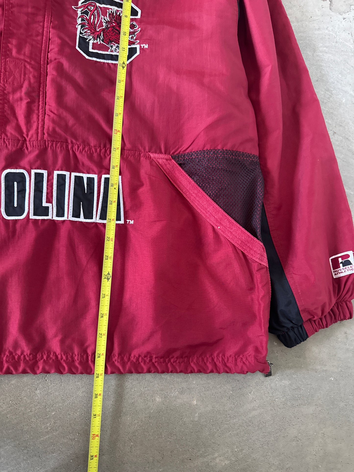 Vintage 90s Russell Athletic University Of South Carolina Gamecocks Windbreaker Pullover