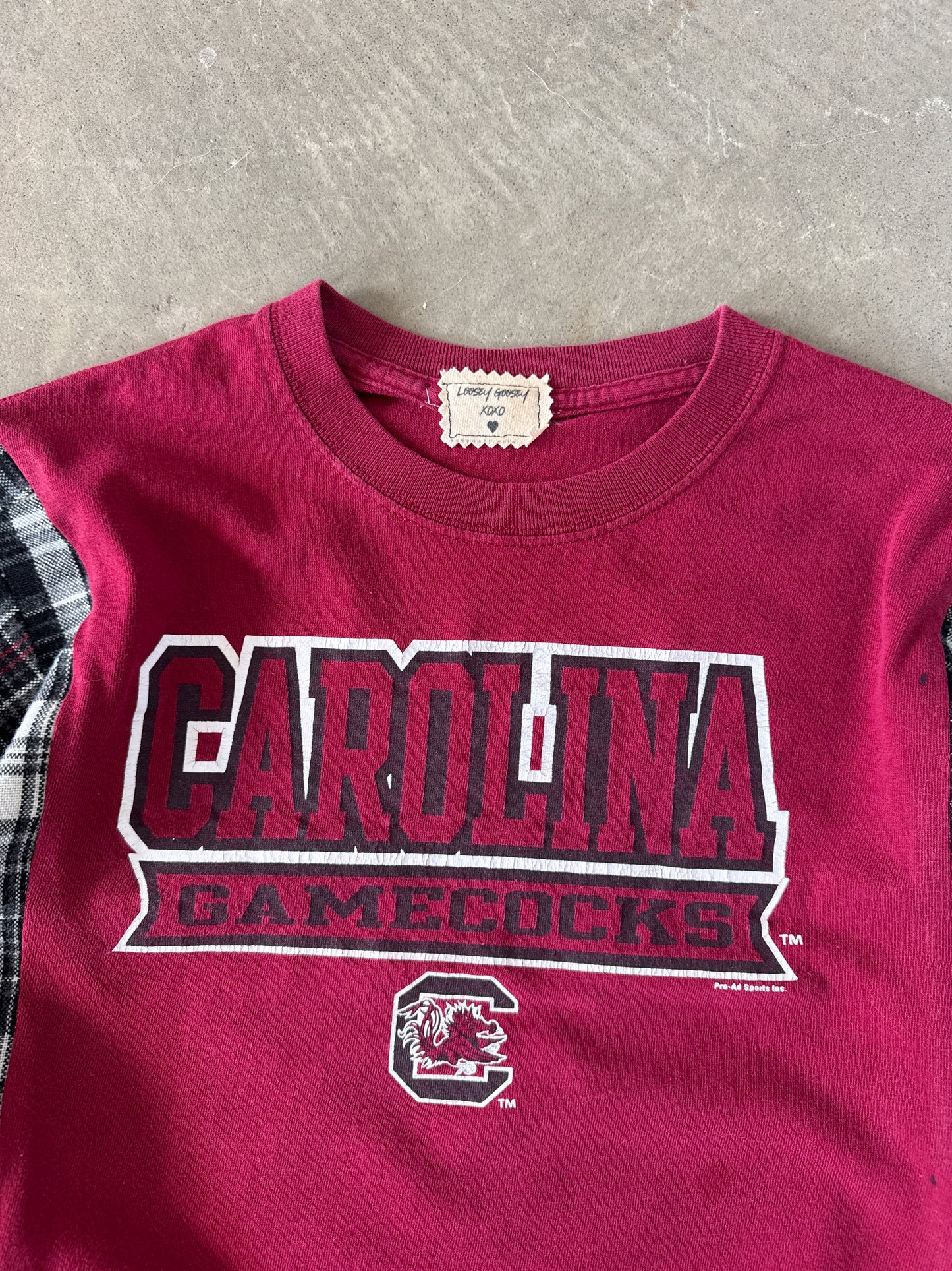 Women’s University Of South Carolina Gamecocks Upcycled Flannel Sweatshirt