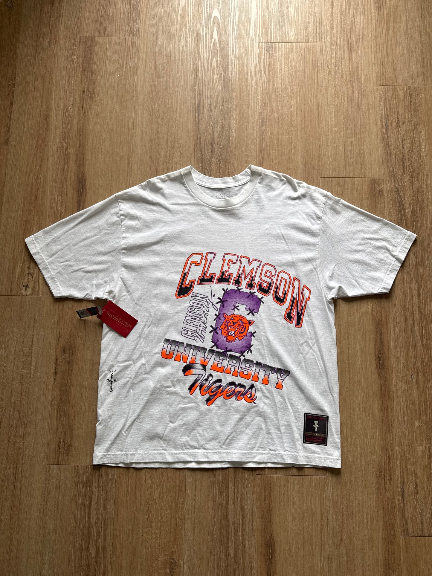 Travis Scott x Mitchell & Ness Clemson Tigers Hand Drawn Tee