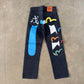 Evisu Multi Pocket Japanese Art Selvedge Denim Jeans