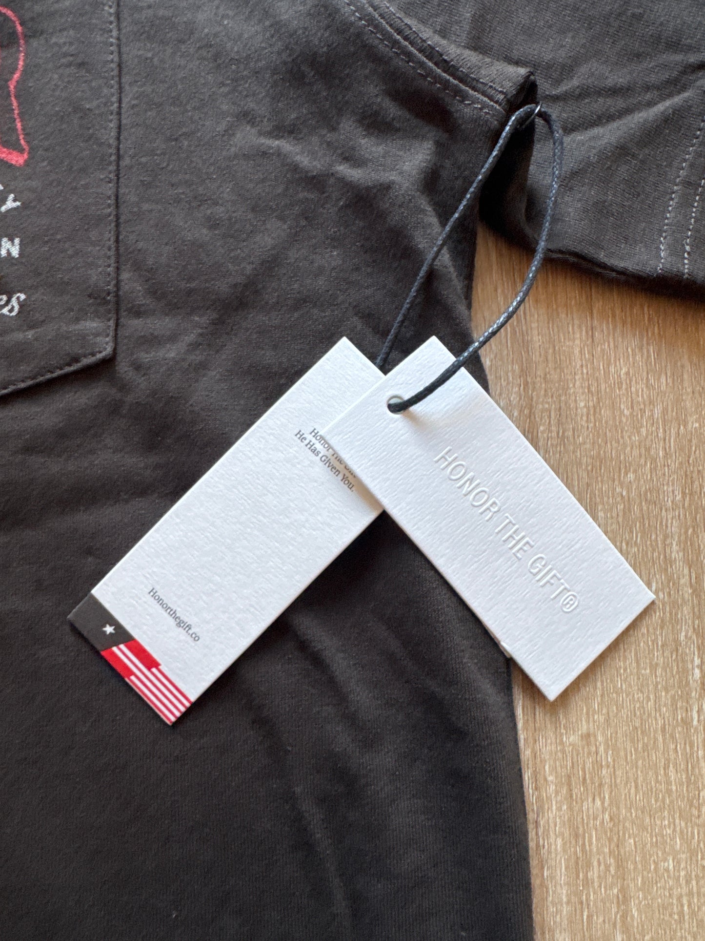 Honor The Gift Cigar Label SS Brown Tee