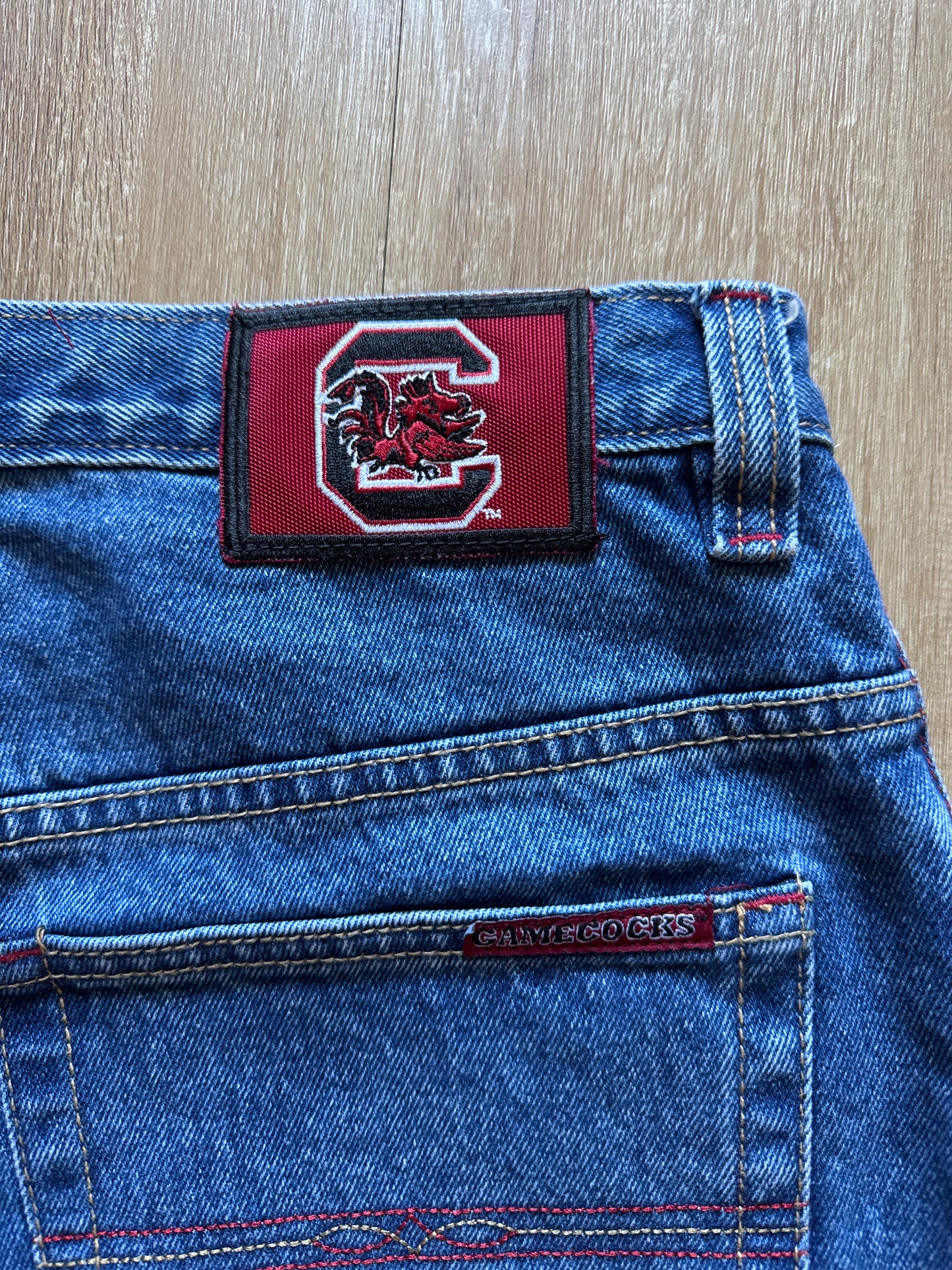 Vintage 90s Team Jeans University Of South Carolina Gamecocks Blue Denim Jeans