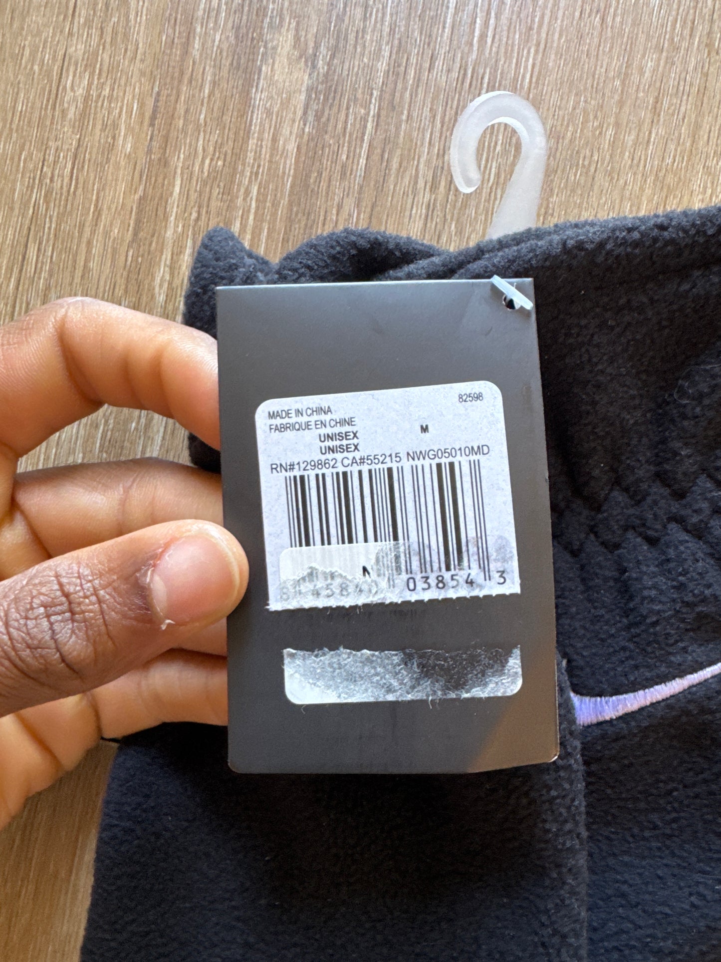 Y2K Nike Logo Fleece Black Gloves