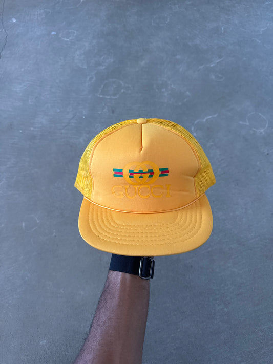 Vintage 90s Gucci Bootleg Snap Back Trucker Hat