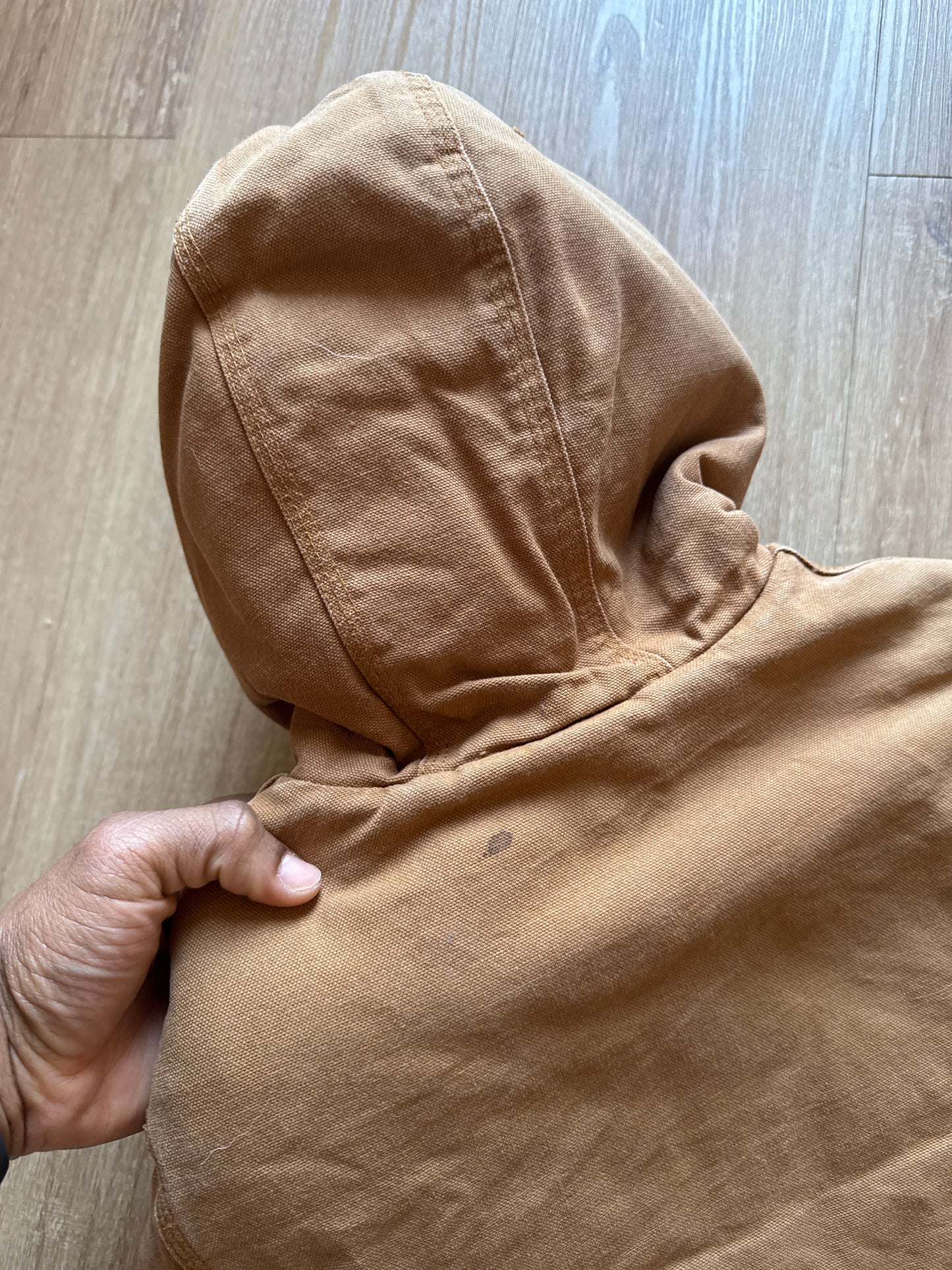 Vintage Youth Carhartt Tan Hooded Work Jacket