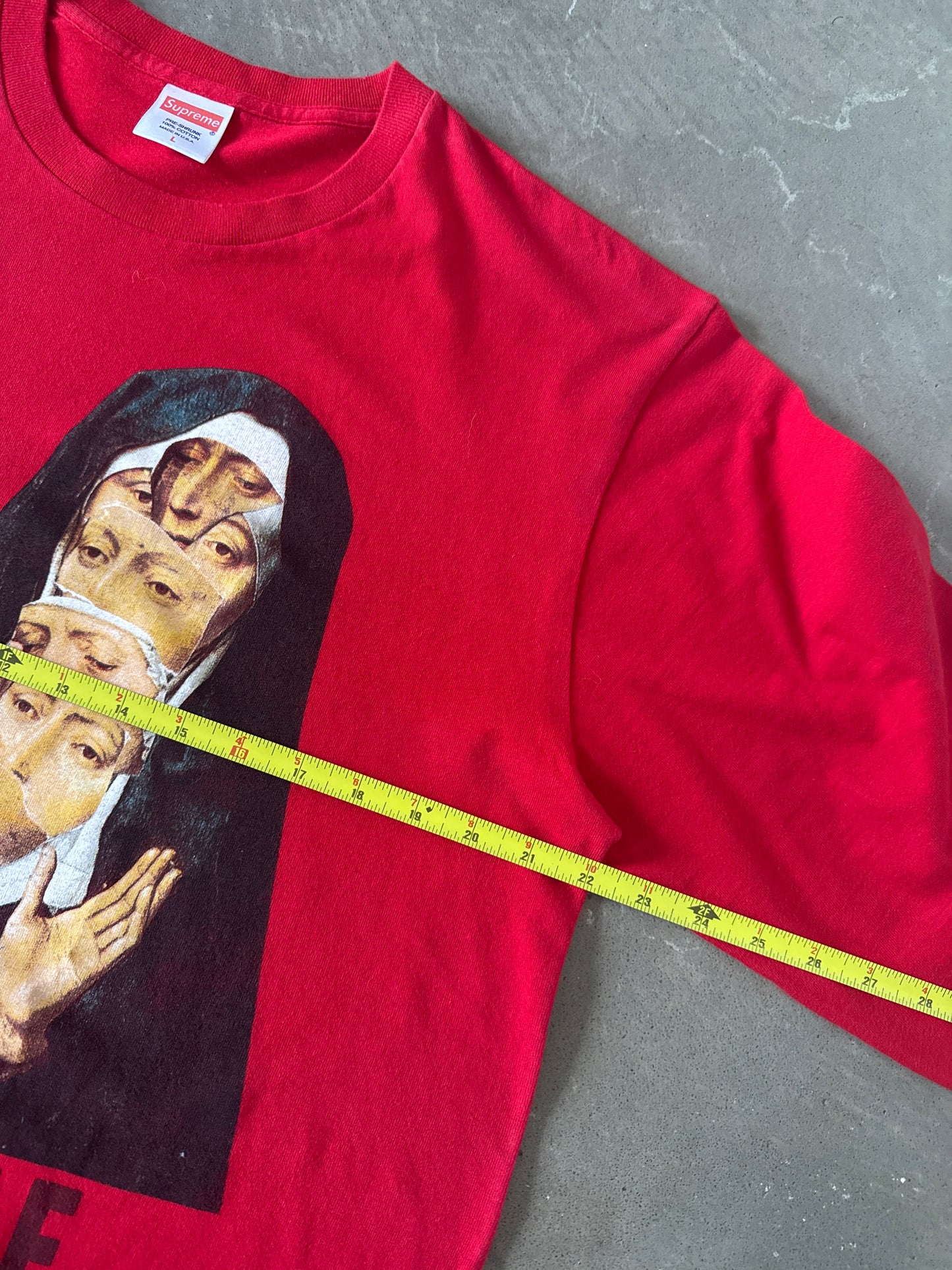 Supreme Nun Long Sleeve Red Tee
