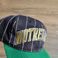 Vintage Starter University Of Notre Dame Fighting Irish NCAA Faded Pin Striped Snapback Sports Hat Cap