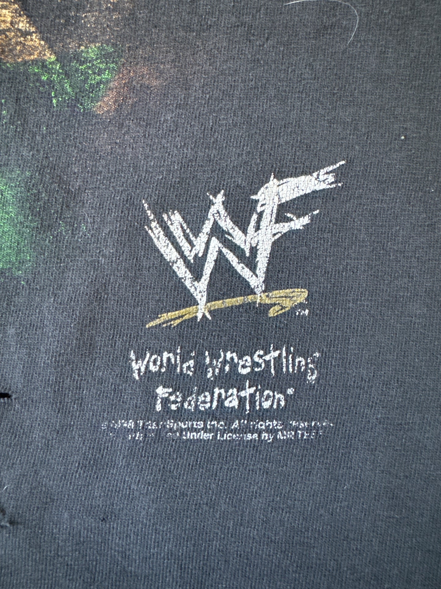 Vintage WWF 1998 Stone Cold Steve Austin Camo Face Distressed Tee