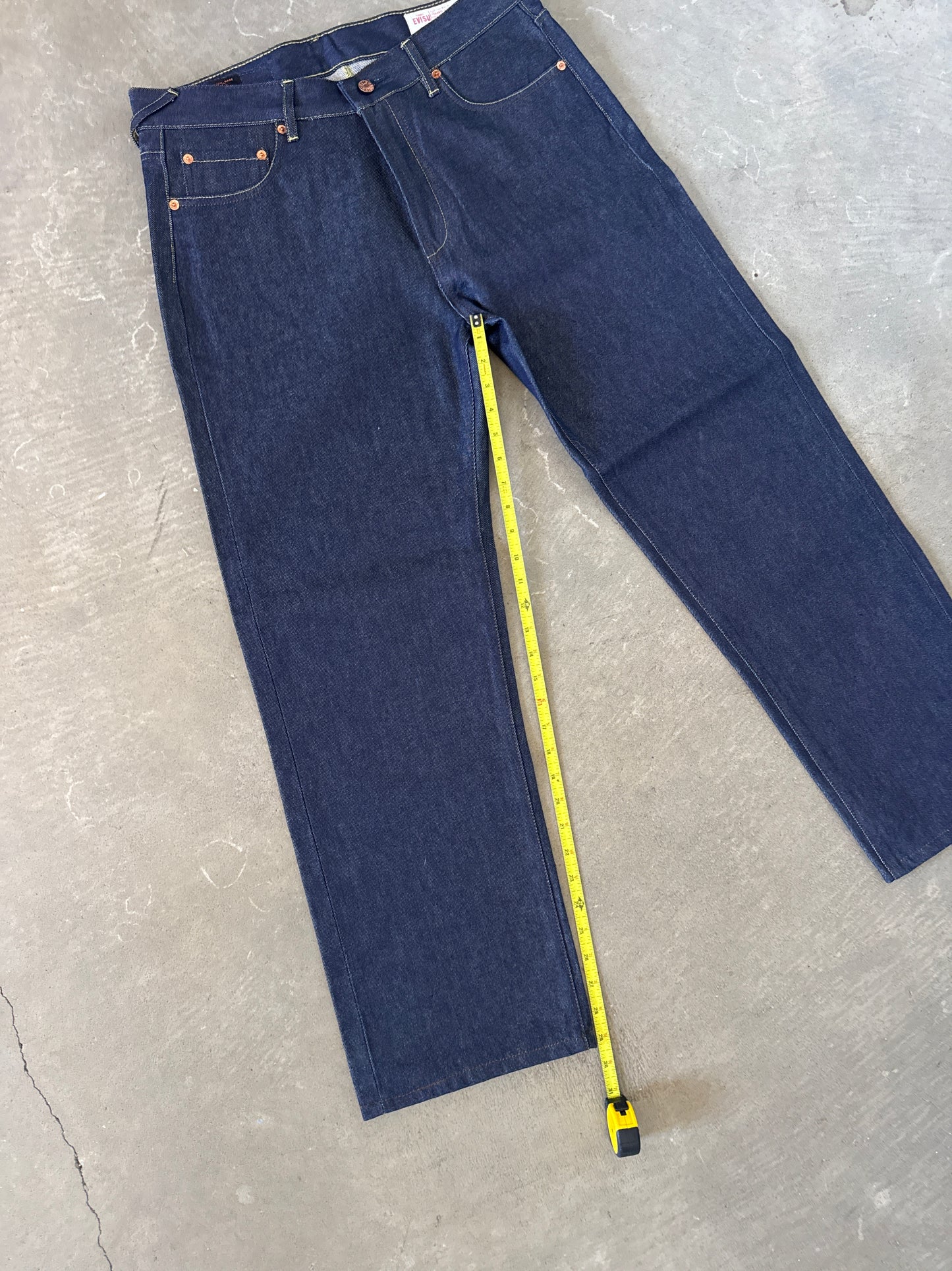 Evisu Embroidered Japanese Wave Art Salvage Denim Jeans