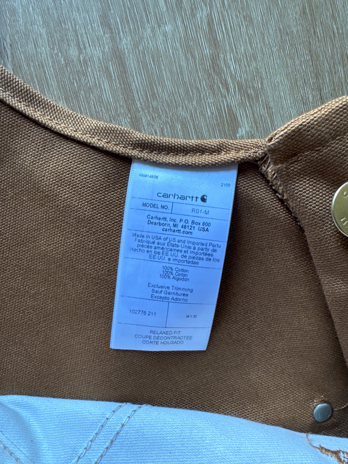 Carhartt Duck Bib Relaxed Fit Overall Pants