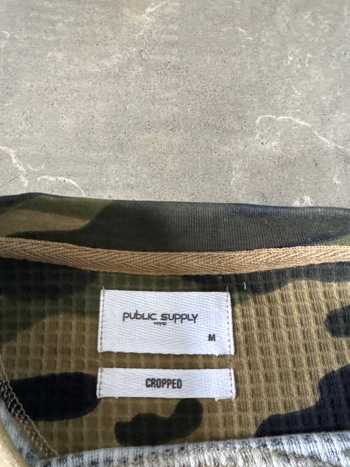 Public Supply NYC Woodland Camo Oversized Cropped Fit Tee