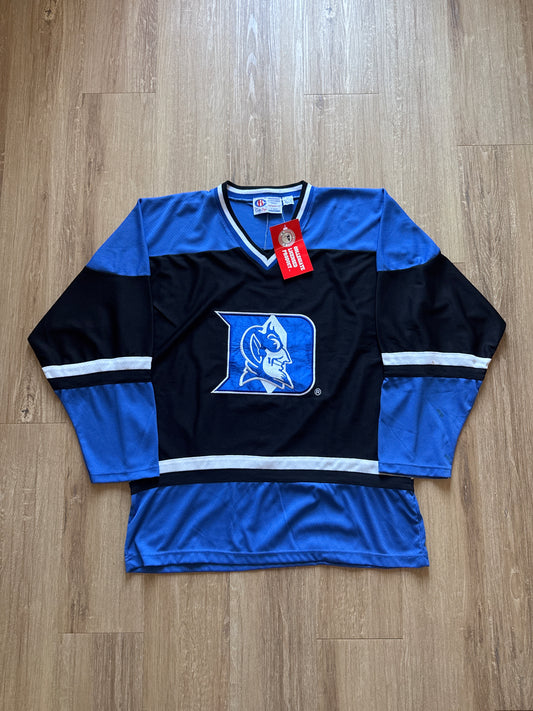 Vintage 90s Collegiate Sportwear City Boy Duke University Blue Devils Hockey Jersey