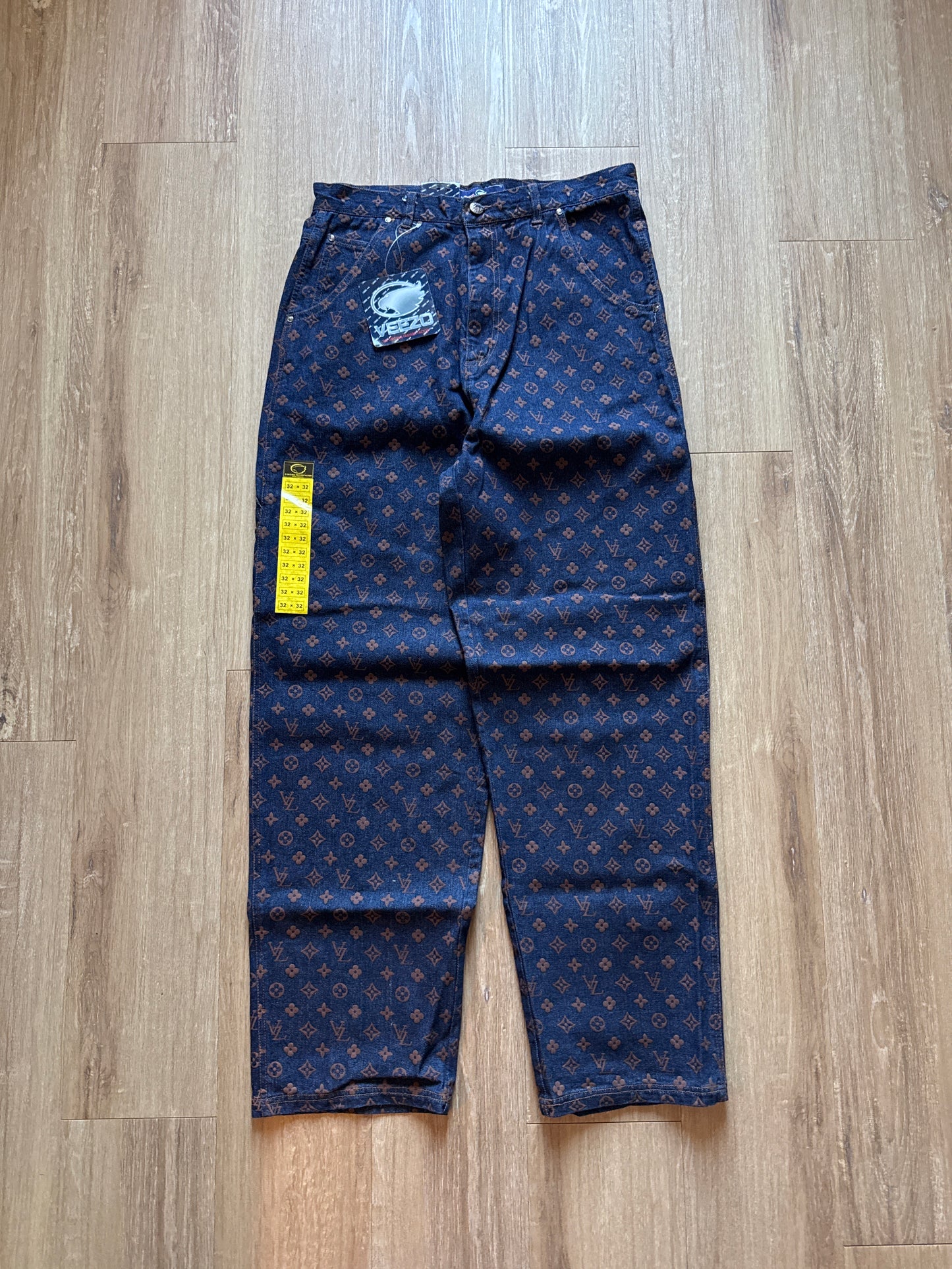 Vintage 90s Veezo Wear Monogram Designer Denim Jeans