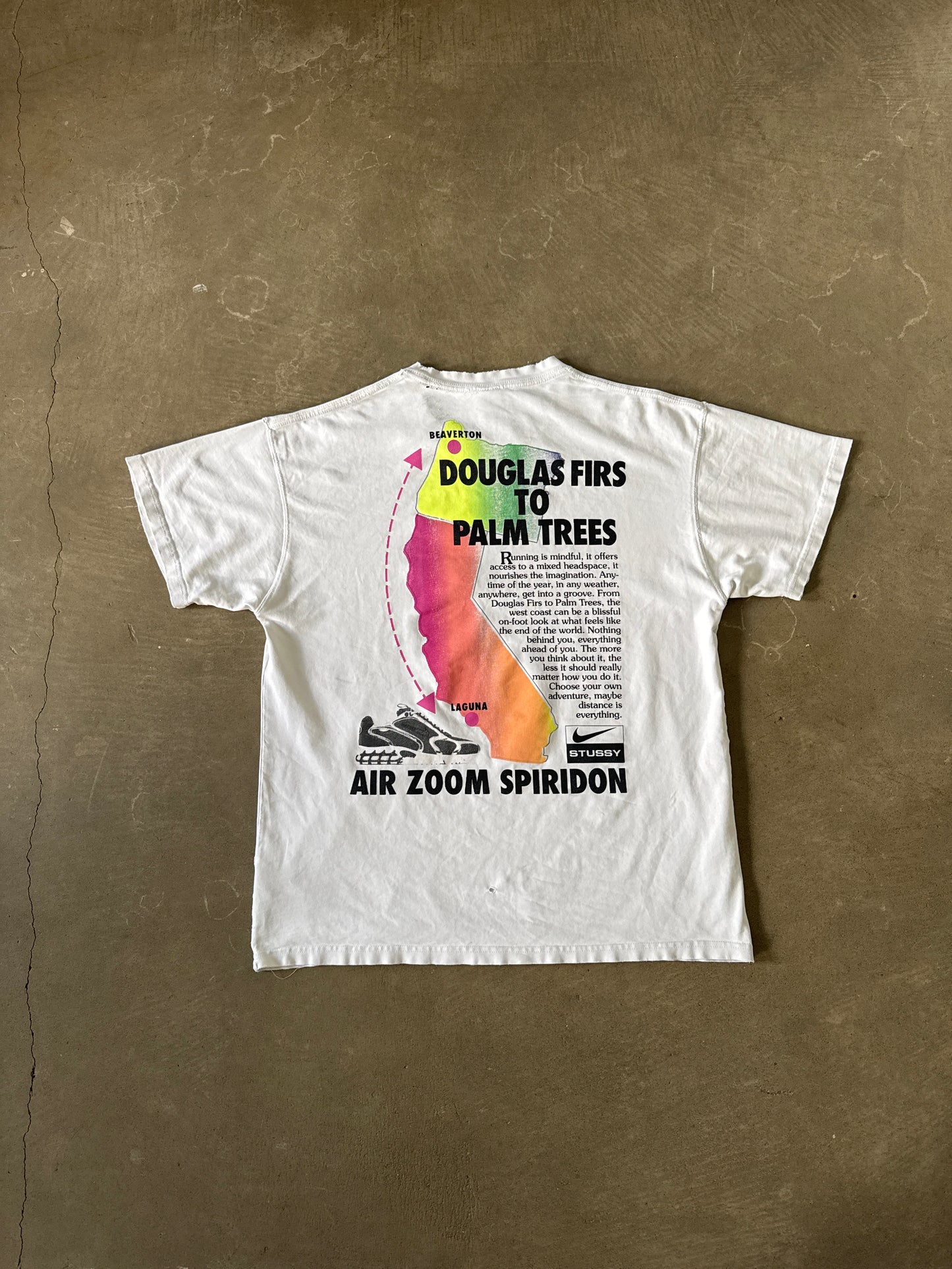 Stussy x Nike Air Zoom Spiridon Douglas Firs To Palm Tree Tee