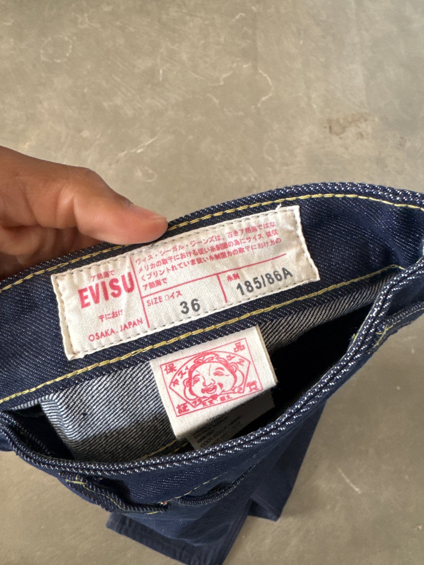 Evisu Embroidered Japanese Art Selvedge Denim Jeans