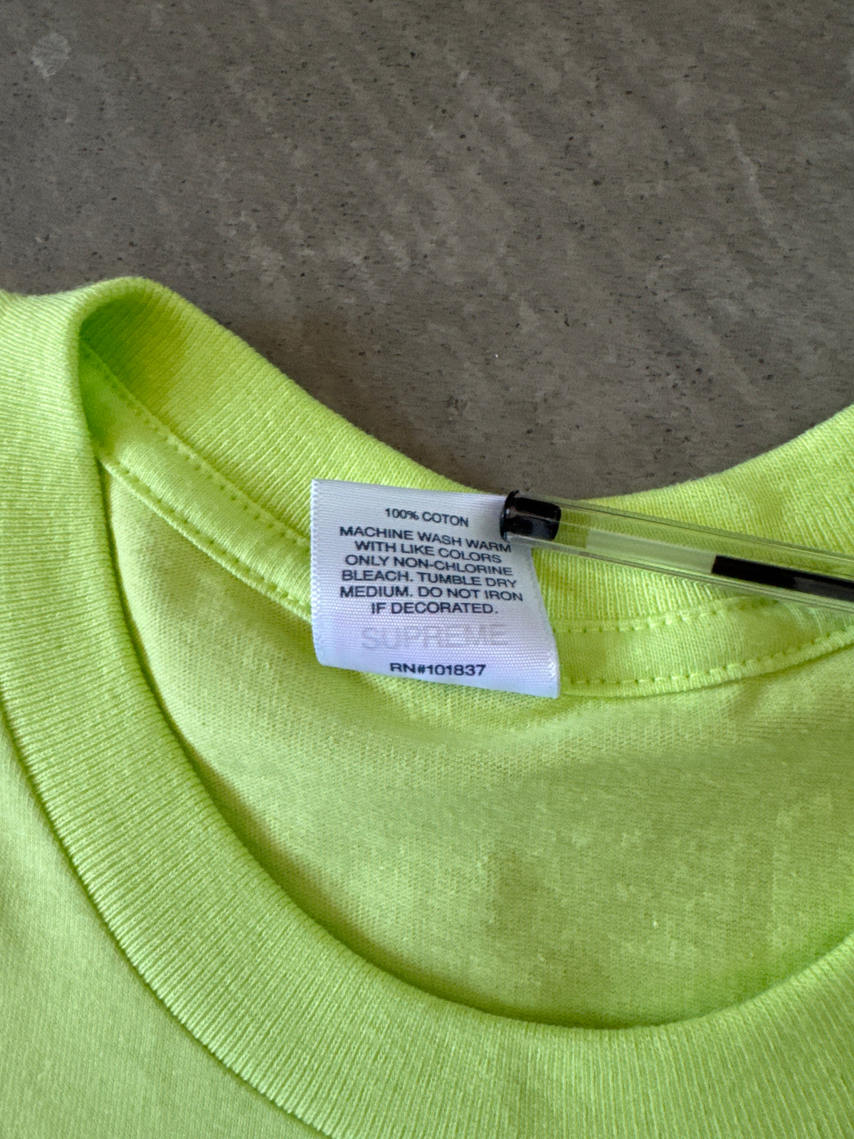 Supreme Sacred Unique L/S Neon Green Tee