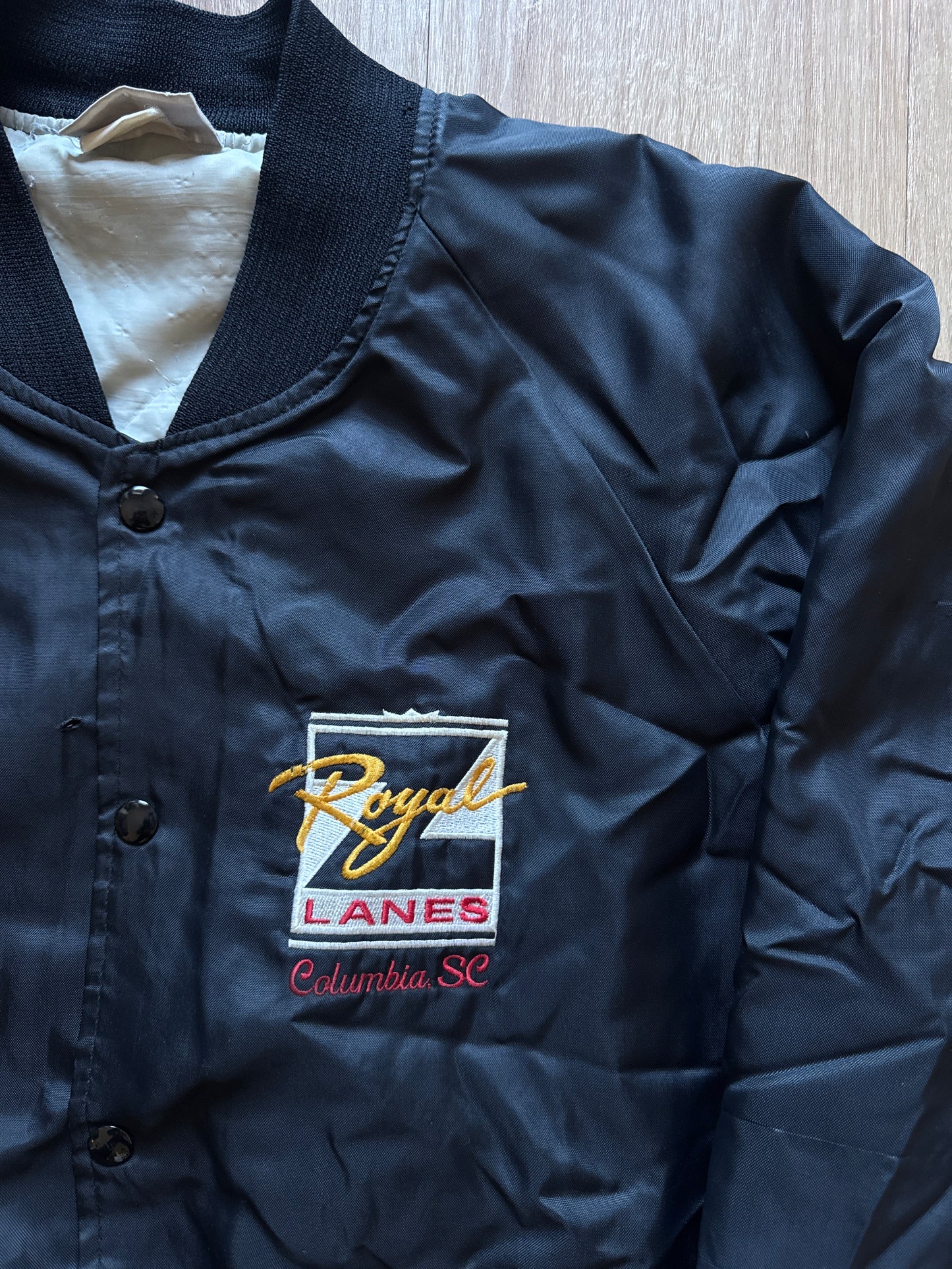 Vintage Hartwell Sports Royal Z Lanes Columbia South Carolina Bowling Century Award Varsity Jacket
