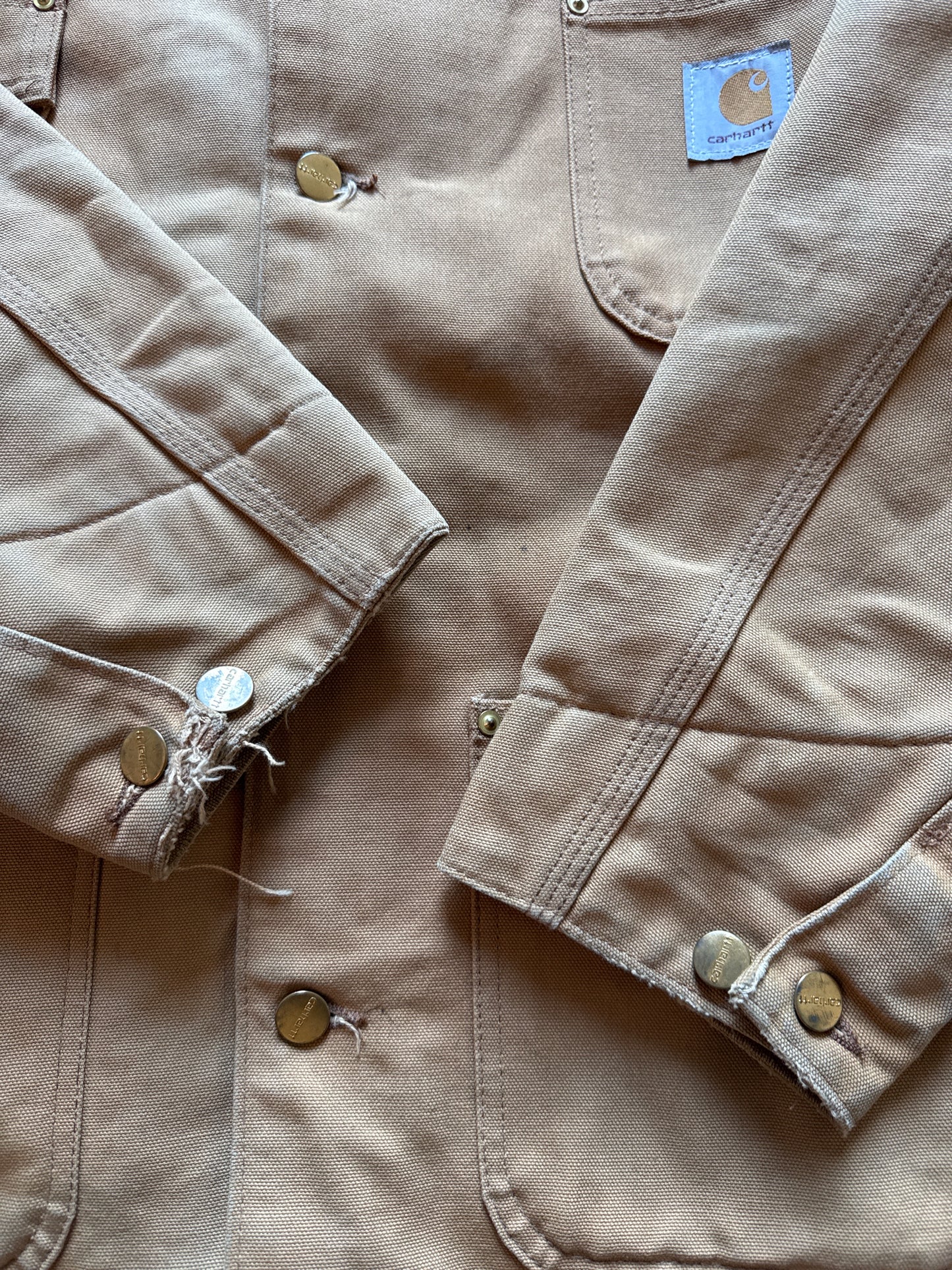 Vintage Carhartt Tan Barn Work Wear Chore Loose Fit Jacket