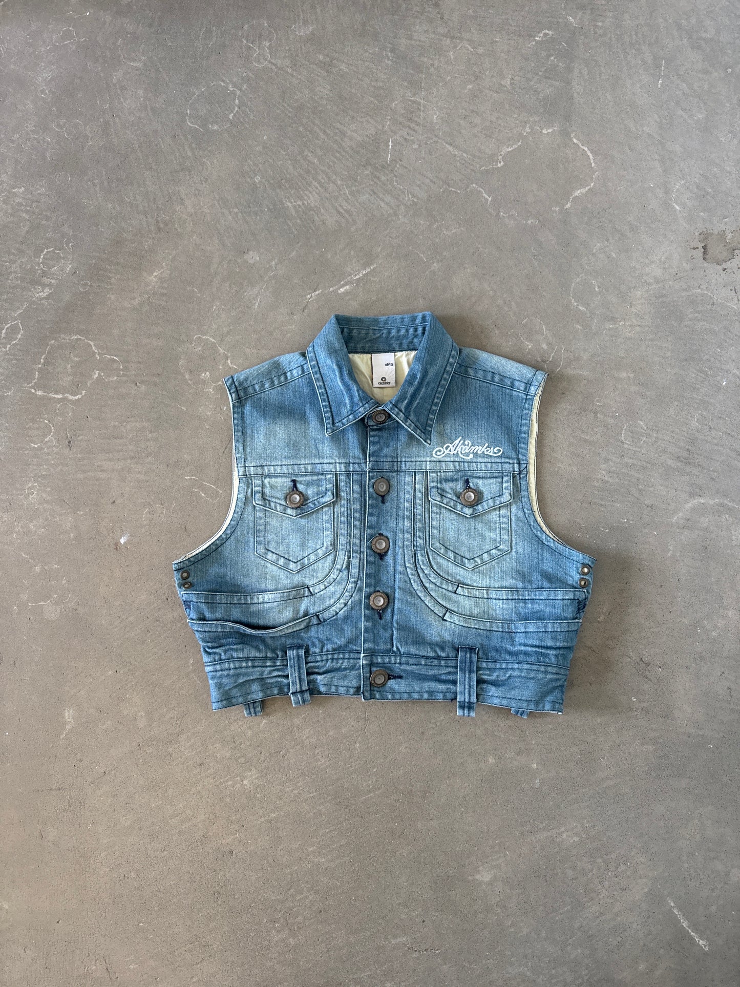 Y2K Akdmks Women’s Embroidered On The Money Vest