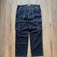 True Religion Black Rip Stop Cargo Pants
