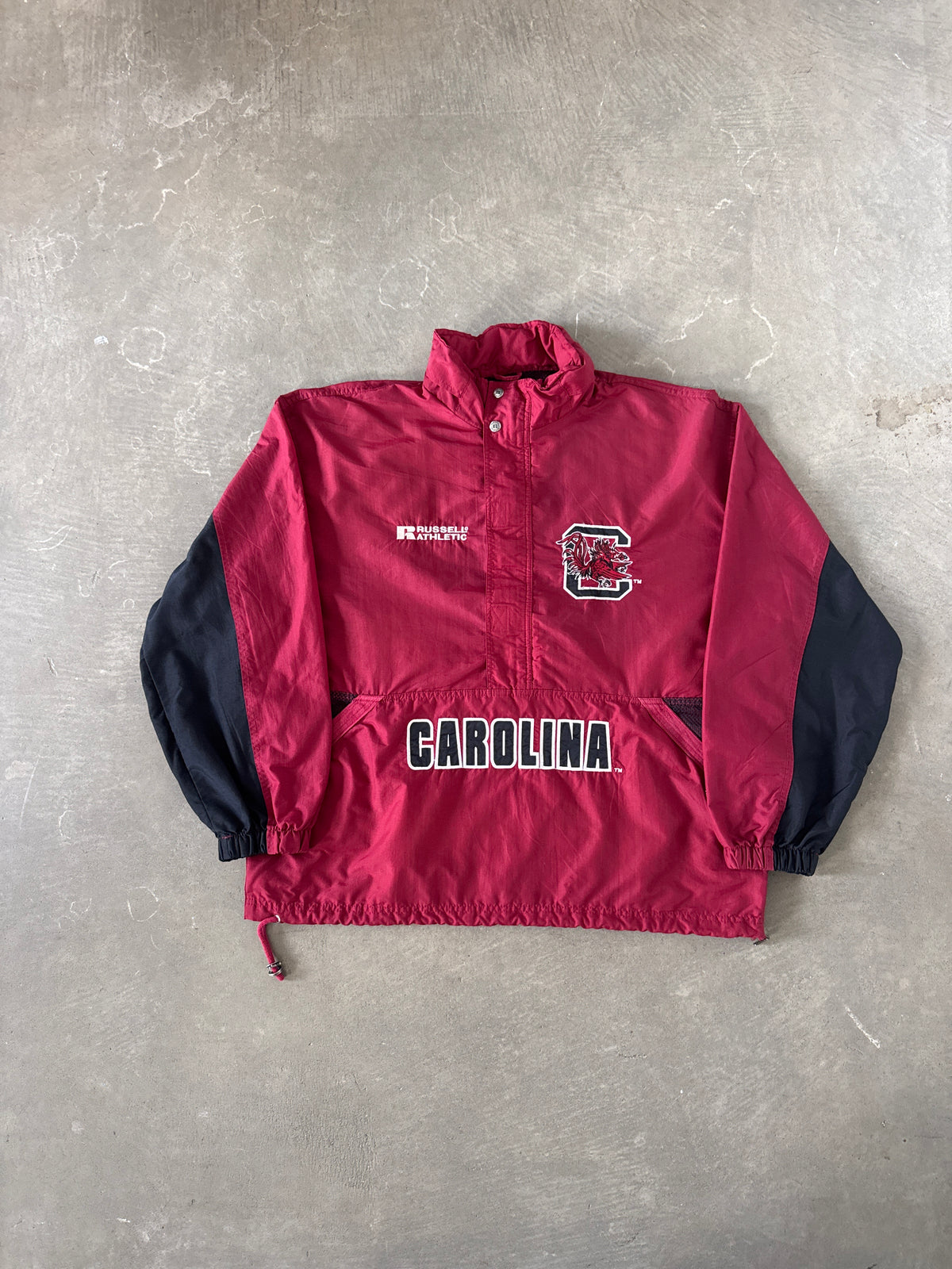 Vintage 90s Russell Athletic University Of South Carolina Gamecocks Windbreaker Pullover