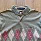 Vintage Tommy Hilfiger Argyle Long Sleeve Polo Shirt