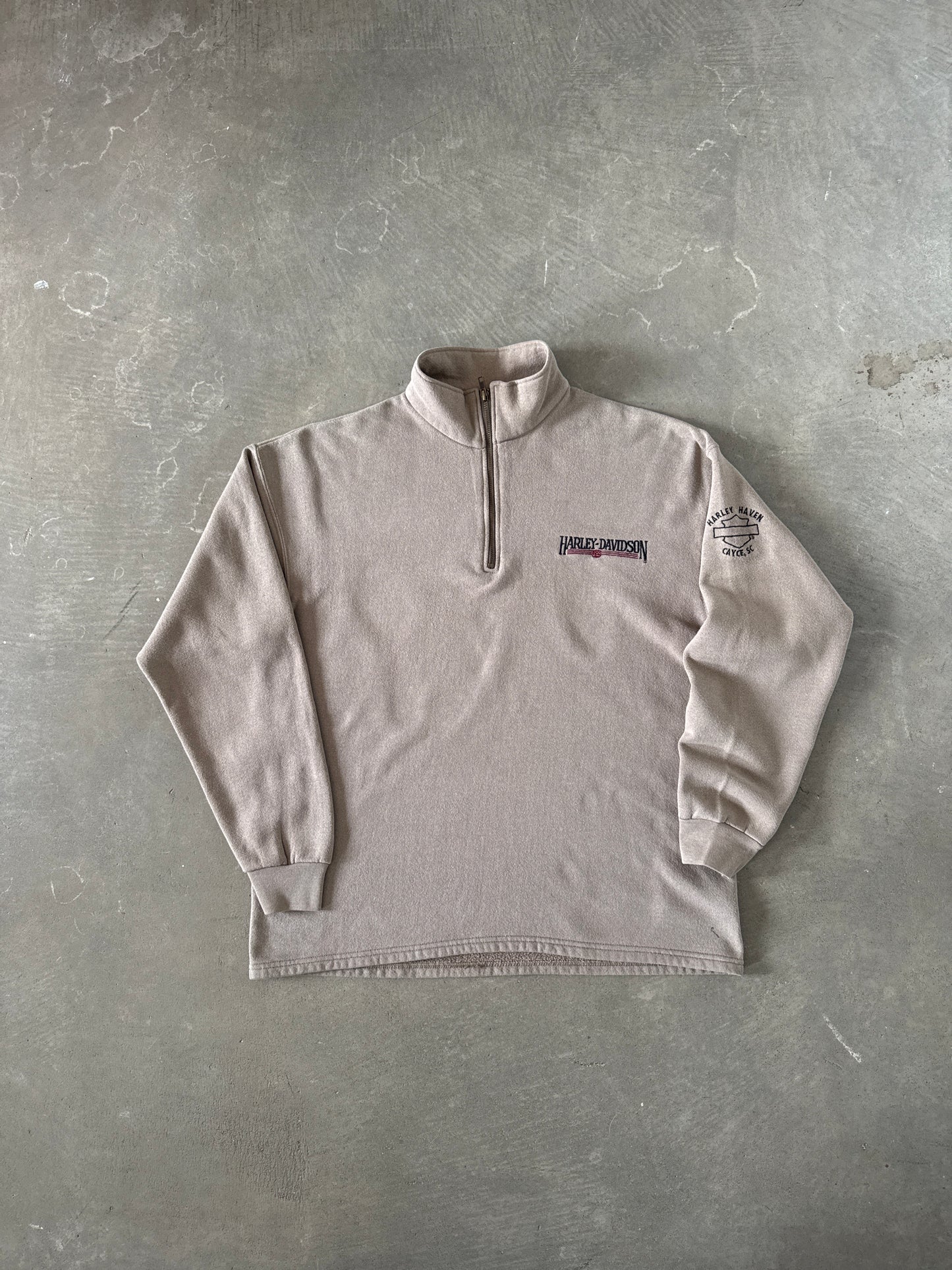 Vintage Harley Davidson Haven Cayce, SC Quarter Zip Pullover