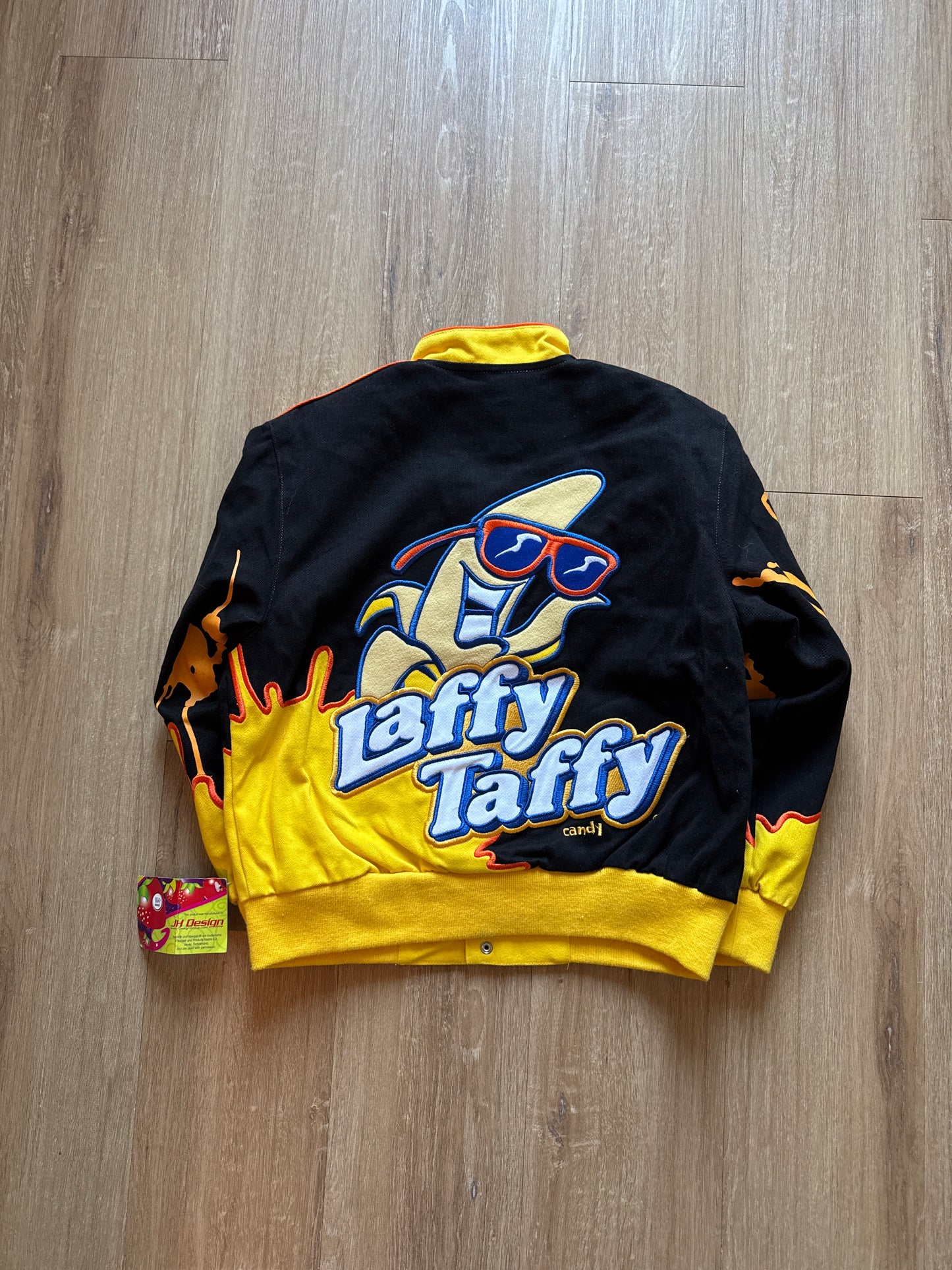 Vintage Youth Jeff Hamilton Design Wonka Banana Laffy Taffy Varsity Jacket